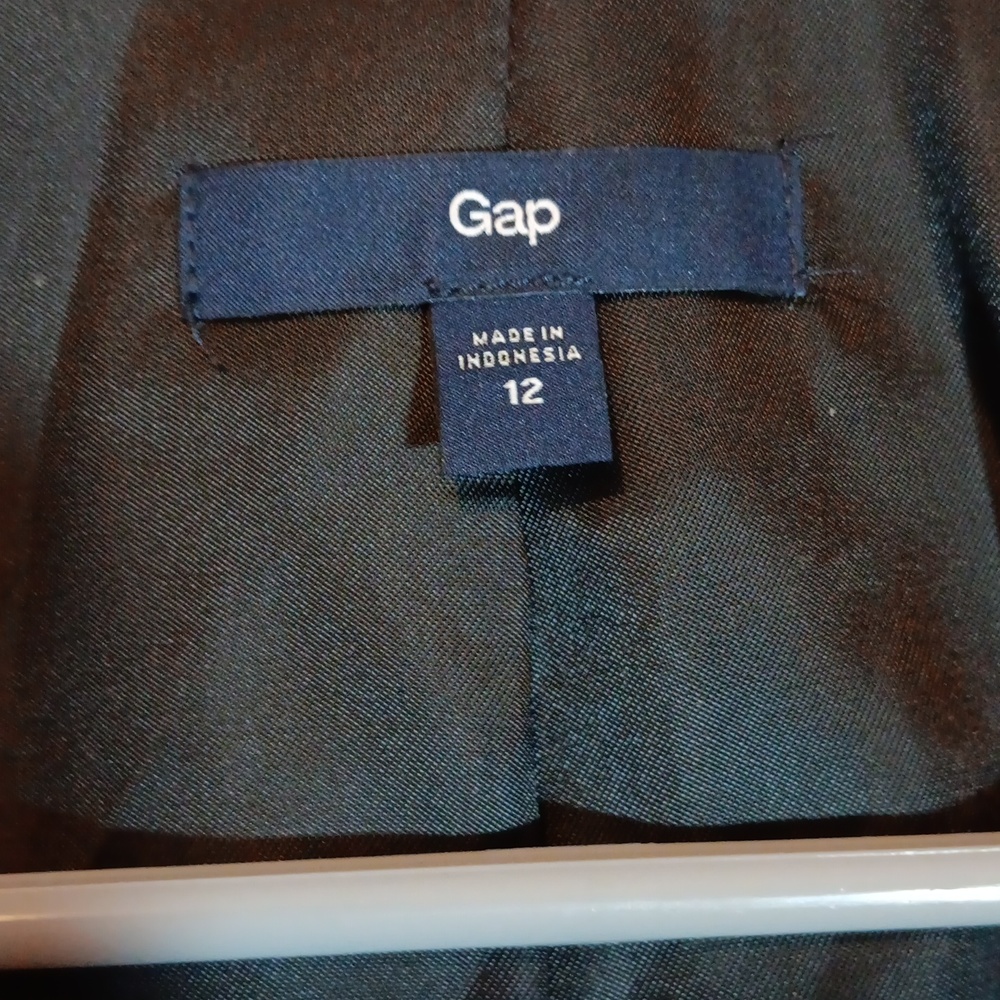 Gap Black Blazer Jacket with Sheer Trim - 12 - Picture 3 of 5